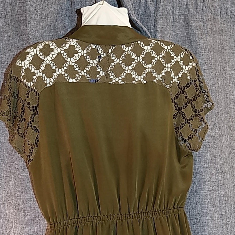 Rebecca Minkoff lace detail olive dress must have - Picture 5 of 8